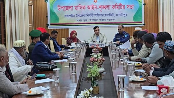 কালকিনিতে মাসিক আইন-শৃঙ্খলা কমিটির সভা অনুষ্ঠিত