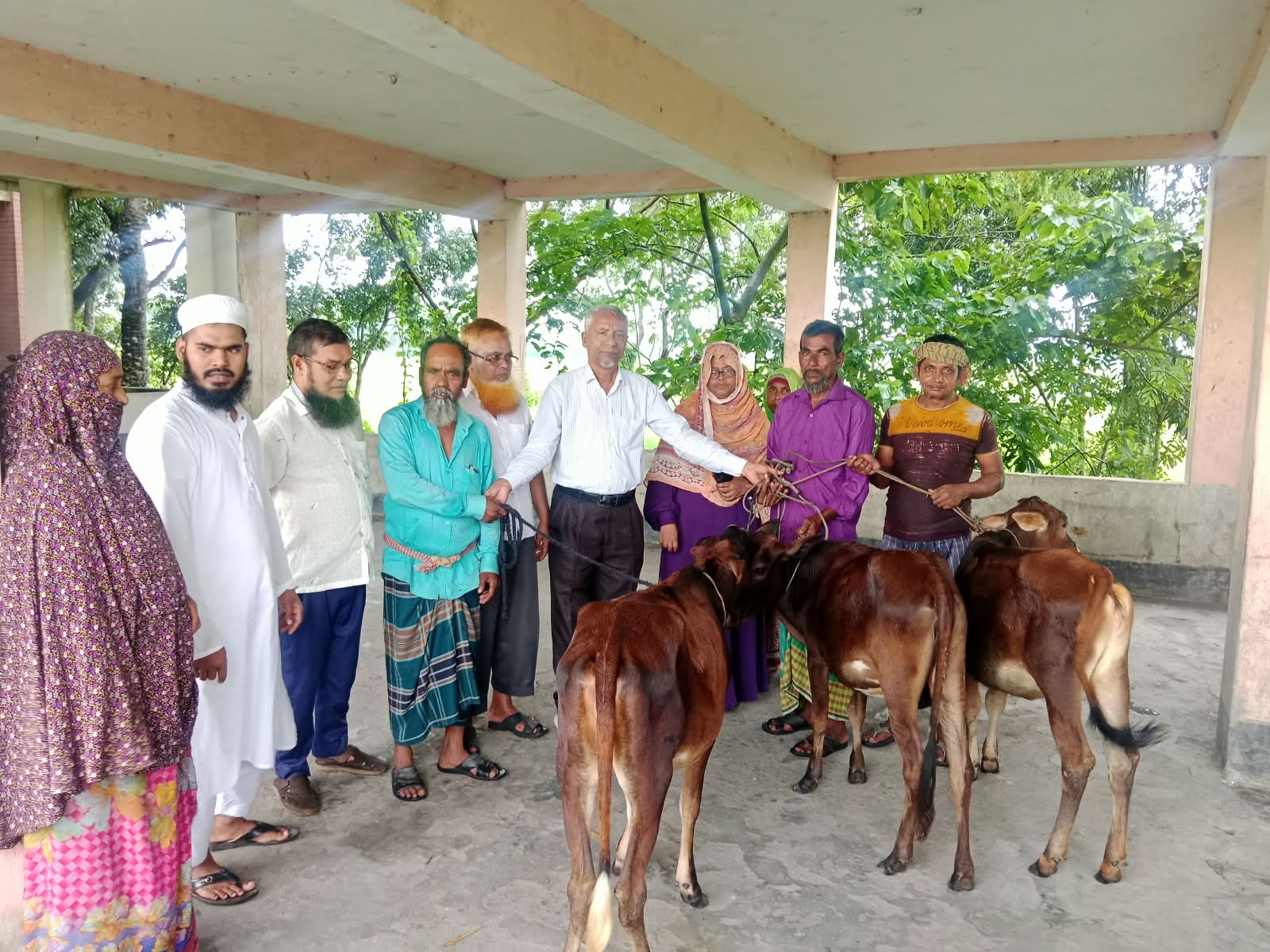 শিবচরে হত দরিদ্রদের মাঝে গাভী বিতরণ